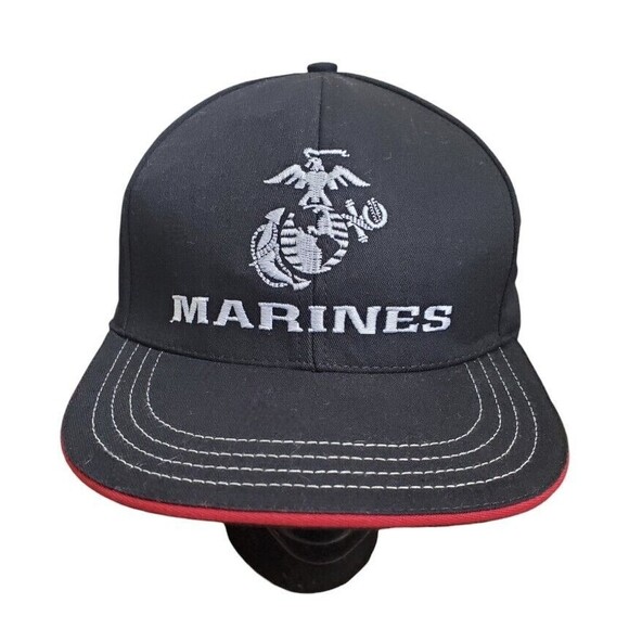 USMC Hat United States Marine Corps US Military Cap Black Embroidered Logo NWOT - Picture 1 of 7